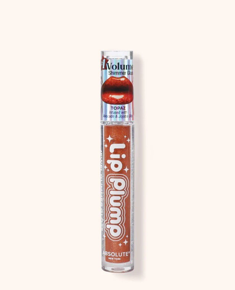 Glamour Us_Absolute New York_Makeup_Lip Plump Jewel Glimmer Gloss Lip Plumper_Topaz_ABNY-MLPG14 The best affordable Latina and Mexican makeup, beauty and cosmetics supply store in Chula Vista, San Diego