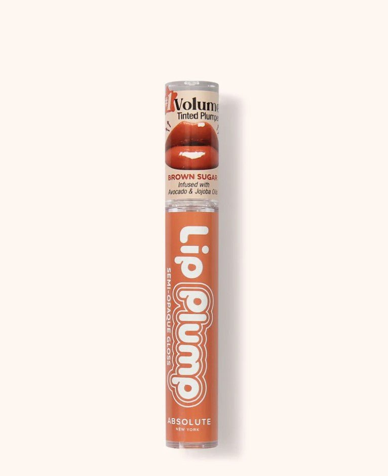 Glamour Us_Absolute New York_Makeup_Lip Plump Semi - Opaque Gloss Lip Plumper_Brown Sugar_ABNY-MLPG08 The best affordable Latina and Mexican makeup, beauty and cosmetics supply store in Chula Vista, San Diego
