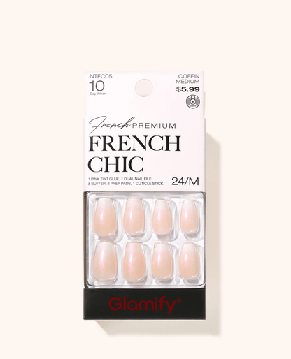 Glamour Us_Absolute New York_Nails_Shock Pink - French Chic Press On Nails__NTFC05 The best affordable Latina and Mexican makeup, beauty and cosmetics supply store in Chula Vista, San Diego