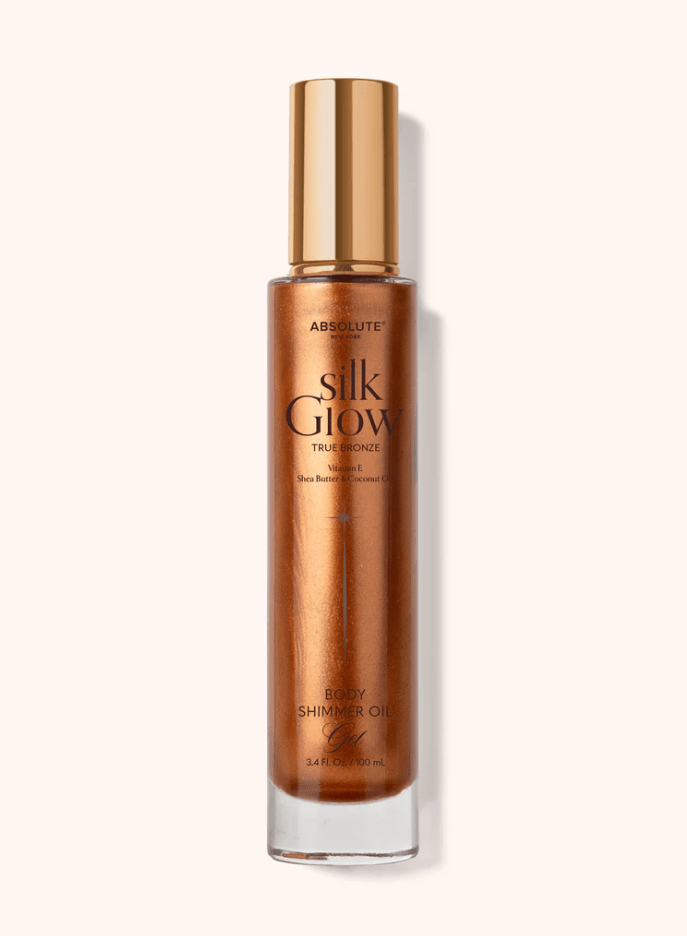 Glamour Us_Absolute New York_Makeup_Silk Glow Body Gel_True Bronzer Oil Gel_SBGS06 The best affordable Latina and Mexican makeup, beauty and cosmetics supply store in Chula Vista, San Diego