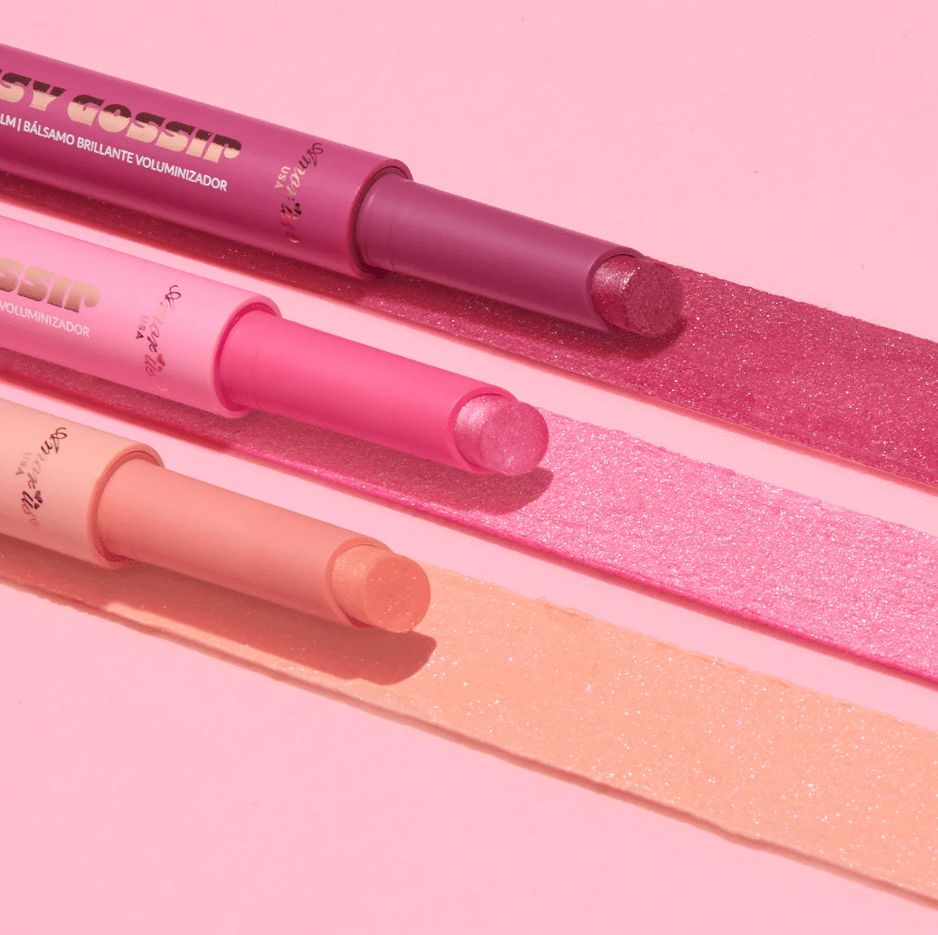 Glamour Us_Amorus_Makeup_Glossy Gossip Shimmer Lip Plump Balm_Peach Rumor_CO-GCL-01 The best affordable Latina and Mexican makeup, beauty and cosmetics supply store in Chula Vista, San Diego