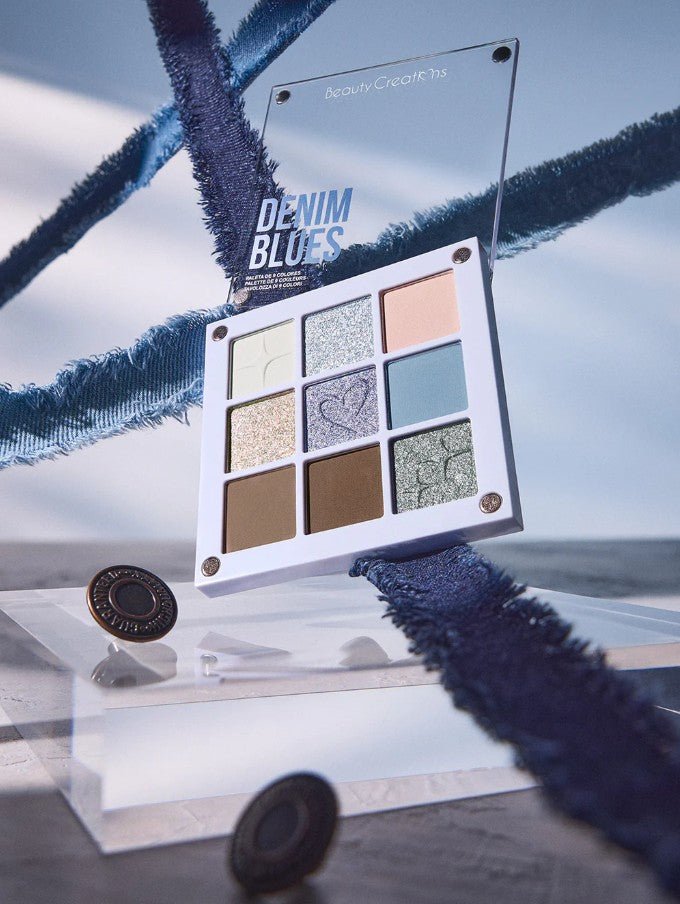 Glamour Us_Beauty Creations_Makeup_9 Color Palettes - Demin Blues__9SP-DB The best affordable Latina and Mexican makeup, beauty and cosmetics supply store in Chula Vista, San Diego