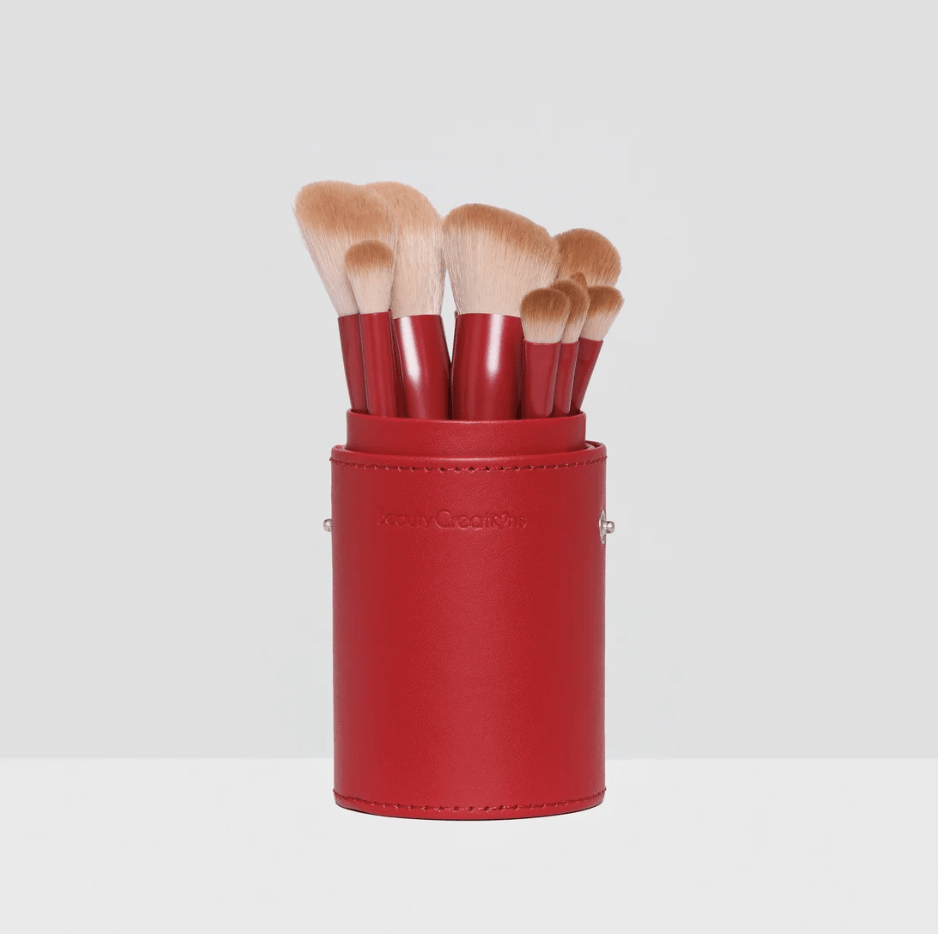 Glamour Us_Beauty Creations_Tools &amp; Brushes_A Cherry - Sweet Holiday Mini Travel 10pc Brush Set__XM26-CSH The best affordable Latina and Mexican makeup, beauty and cosmetics supply store in Chula Vista, San Diego