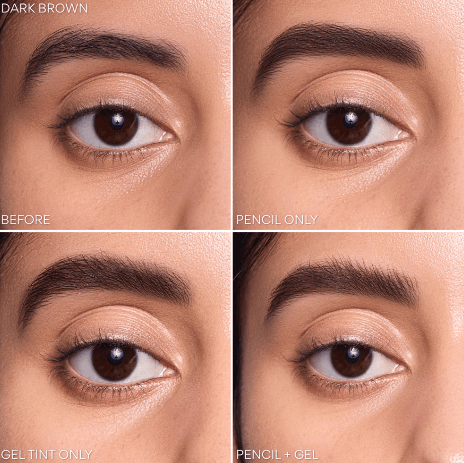 Glamour Us_Beauty Creations_Makeup_Duet Gel Tint + Brow Pencil_Dark Brown_DUET-BP5 The best affordable Latina and Mexican makeup, beauty and cosmetics supply store in Chula Vista, San Diego