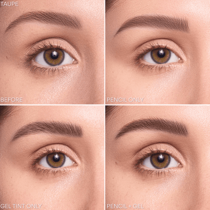 Glamour Us_Beauty Creations_Makeup_Duet Gel Tint + Brow Pencil_Taupe_DUET-BP2 The best affordable Latina and Mexican makeup, beauty and cosmetics supply store in Chula Vista, San Diego