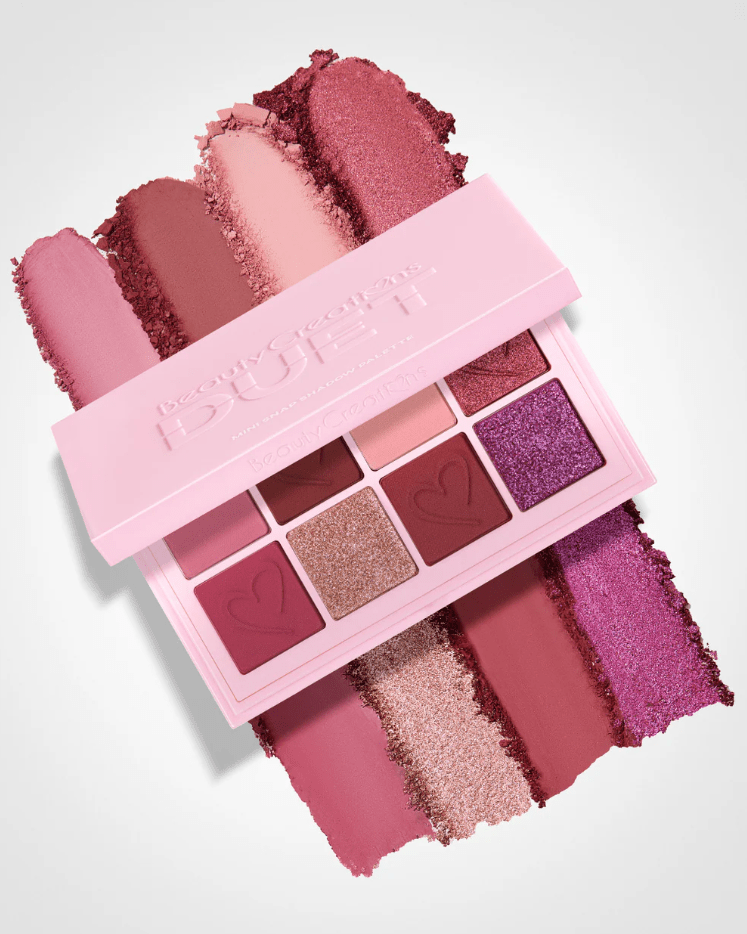 Glamour Us_Beauty Creations_Makeup_Duet Mini Snap Eyeshadow Palette - Rouge Romance__DUET - PAL5 The best affordable Latina and Mexican makeup, beauty and cosmetics supply store in Chula Vista, San Diego