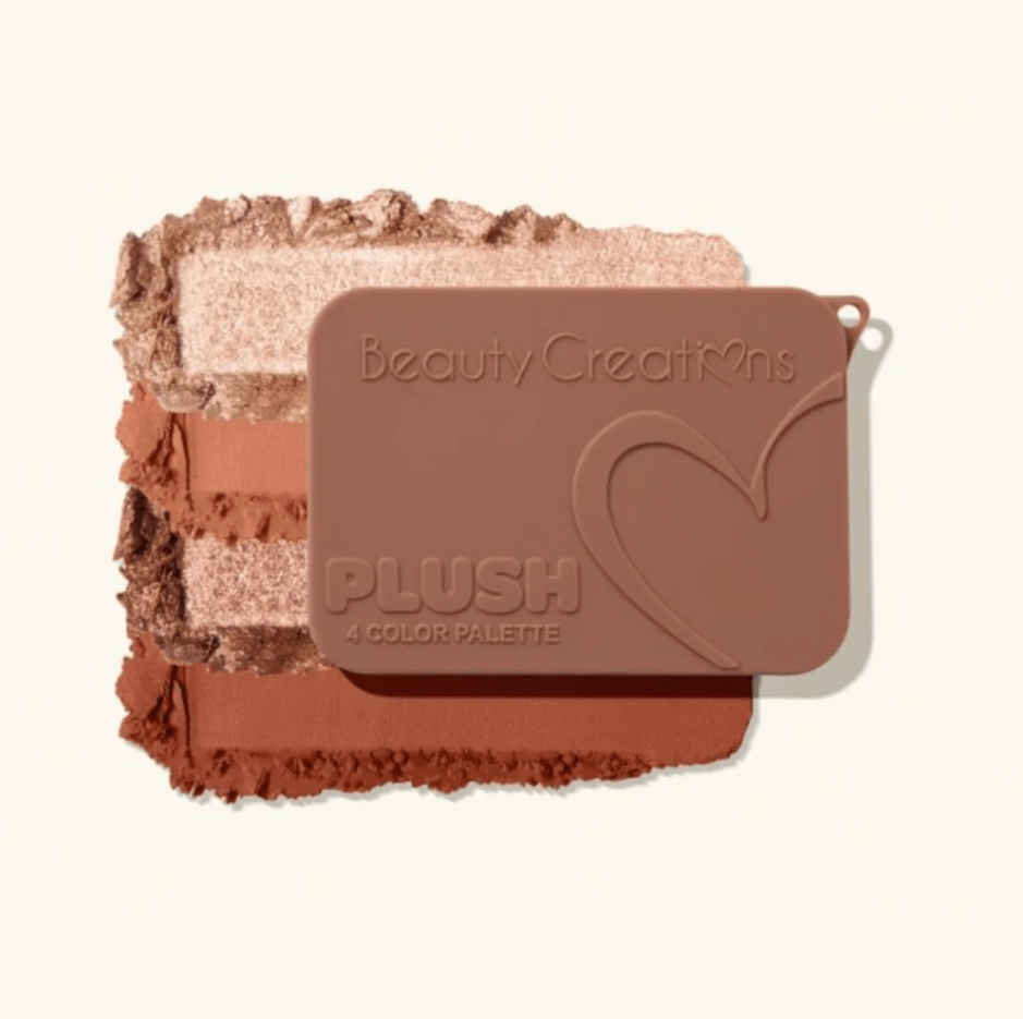 Glamour Us_Beauty Creations_Makeup_Plush 4 Bouncy Color Eyeshadow Palette_Peach Tease_PLP5 The best affordable Latina and Mexican makeup, beauty and cosmetics supply store in Chula Vista, San Diego