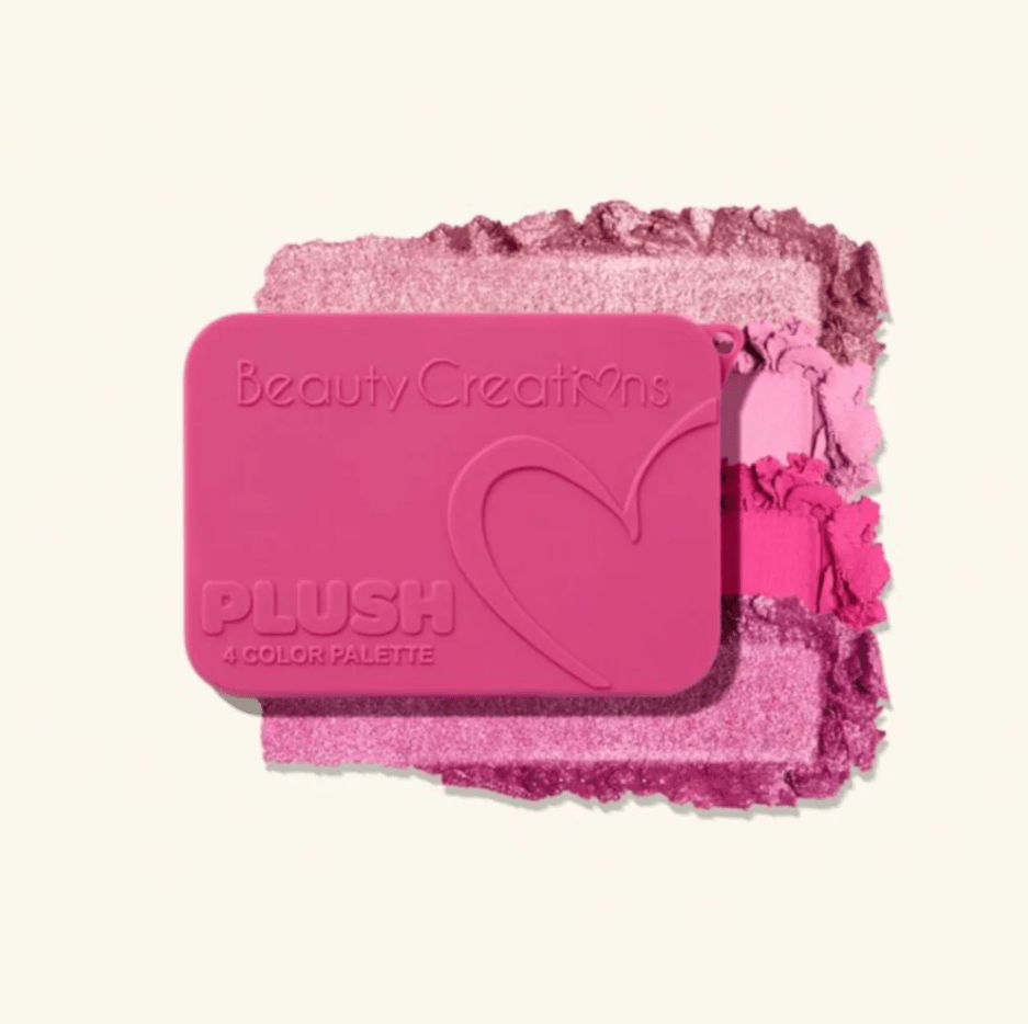 Glamour Us_Beauty Creations_Makeup_Plush 4 Bouncy Color Eyeshadow Palette_Pinking Cute_PLP2 The best affordable Latina and Mexican makeup, beauty and cosmetics supply store in Chula Vista, San Diego