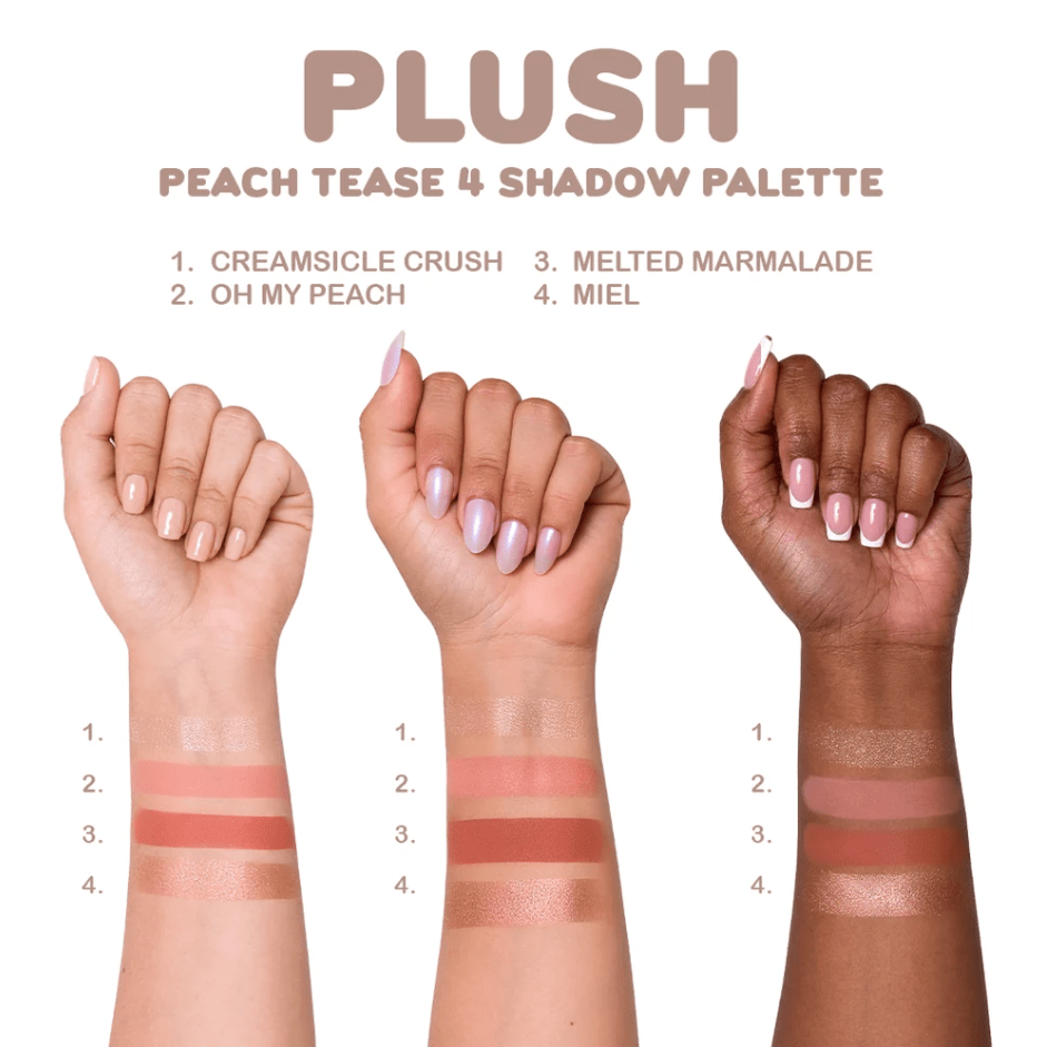 Glamour Us_Beauty Creations_Makeup_Plush 4 Bouncy Color Eyeshadow Palette_Rose All Day_PLP1 The best affordable Latina and Mexican makeup, beauty and cosmetics supply store in Chula Vista, San Diego