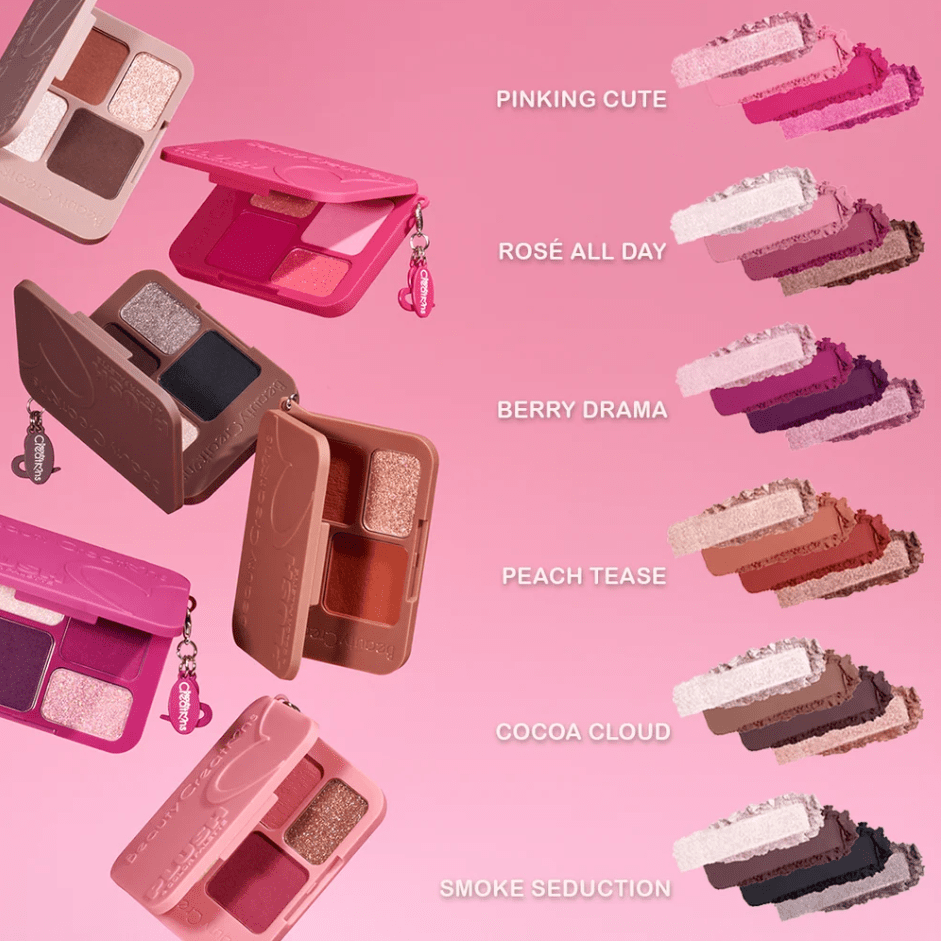 Glamour Us_Beauty Creations_Makeup_Plush 4 Bouncy Color Eyeshadow Palette_Rose All Day_PLP1 The best affordable Latina and Mexican makeup, beauty and cosmetics supply store in Chula Vista, San Diego