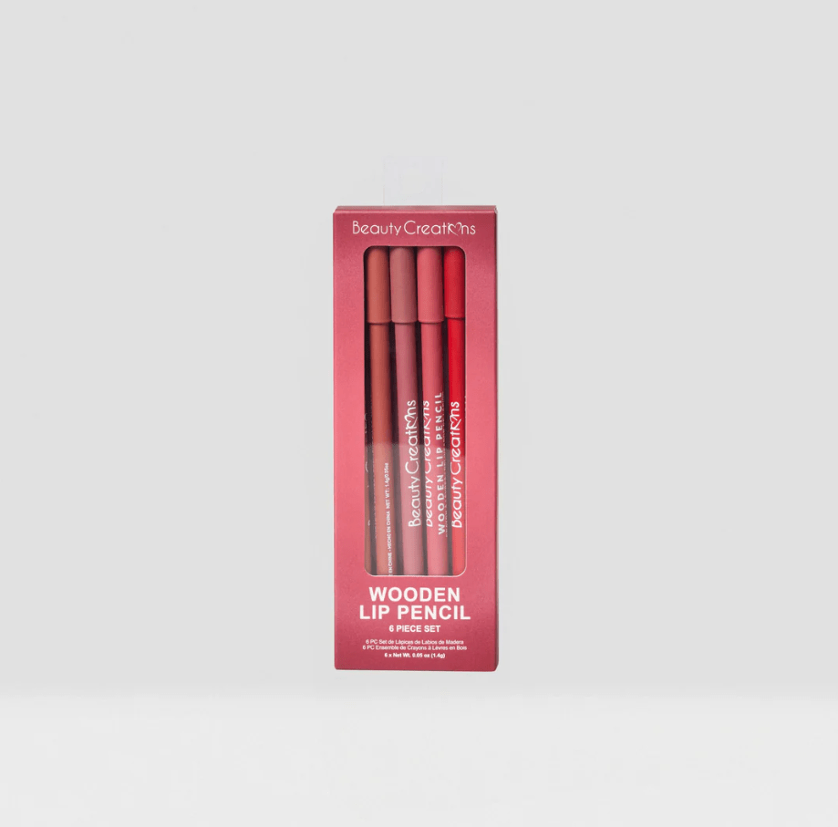 Glamour Us_Beauty Creations_Makeup_Wine - Wooden Lip Pencil 6 Pc Set__WLPW-SET The best affordable Latina and Mexican makeup, beauty and cosmetics supply store in Chula Vista, San Diego