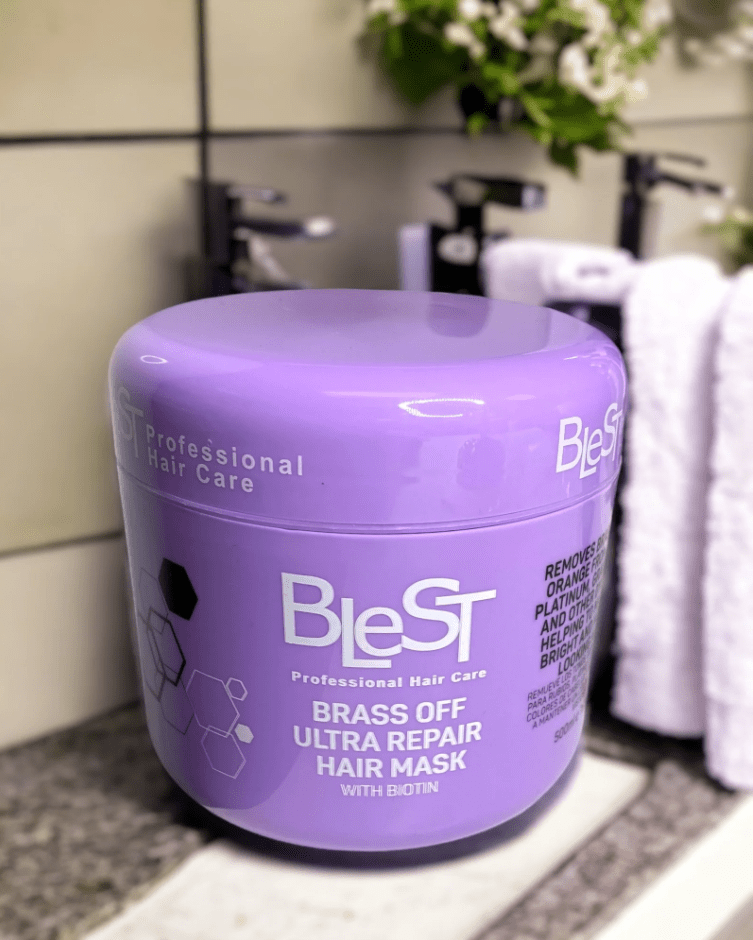 Glamour Us_BLEST_Hair_Brass Off Purple Ultra Repair Hair Mask__BH717 The best affordable Latina and Mexican makeup, beauty and cosmetics supply store in Chula Vista, San Diego