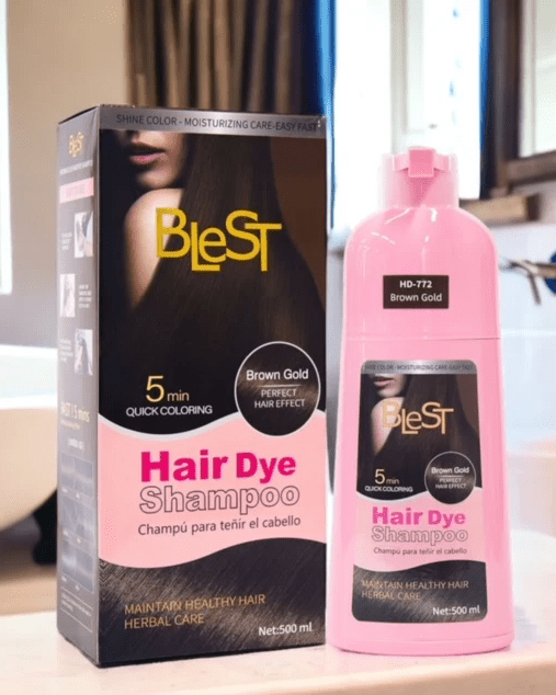 Glamour Us_BLEST_Hair_Brown Gold Color Hair Dye Shampoo__HD-772 The best affordable Latina and Mexican makeup, beauty and cosmetics supply store in Chula Vista, San Diego