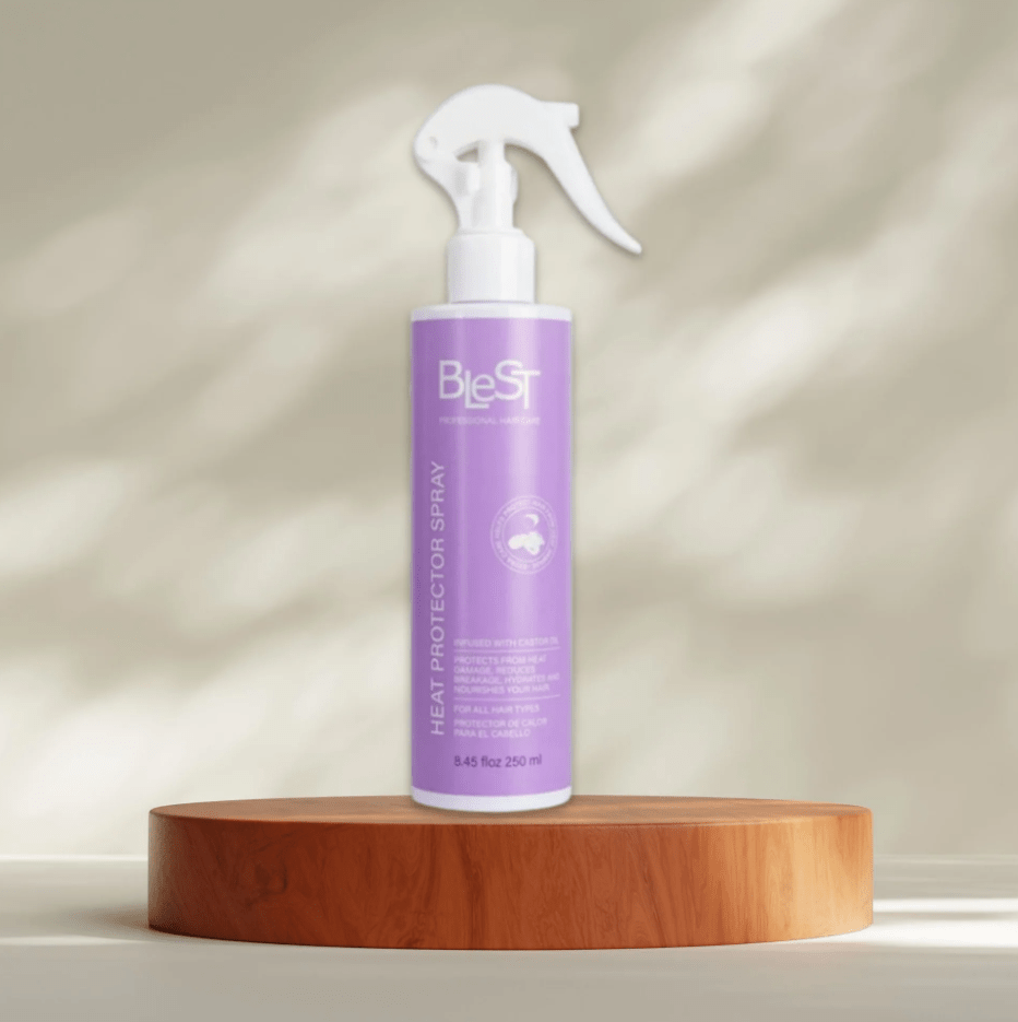 Glamour Us_BLEST_Hair_Heat Protector Spray Infused With Castor Oil__HP-07 The best affordable Latina and Mexican makeup, beauty and cosmetics supply store in Chula Vista, San Diego