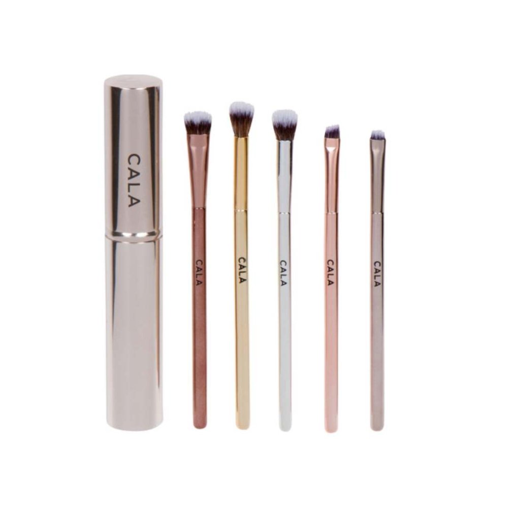 Glamour Us_CALA_Tools &amp; Brushes_Eye Need It Makeup Brush Kit in Mixed Metals__76667 The best affordable Latina and Mexican makeup, beauty and cosmetics supply store in Chula Vista, San Diego
