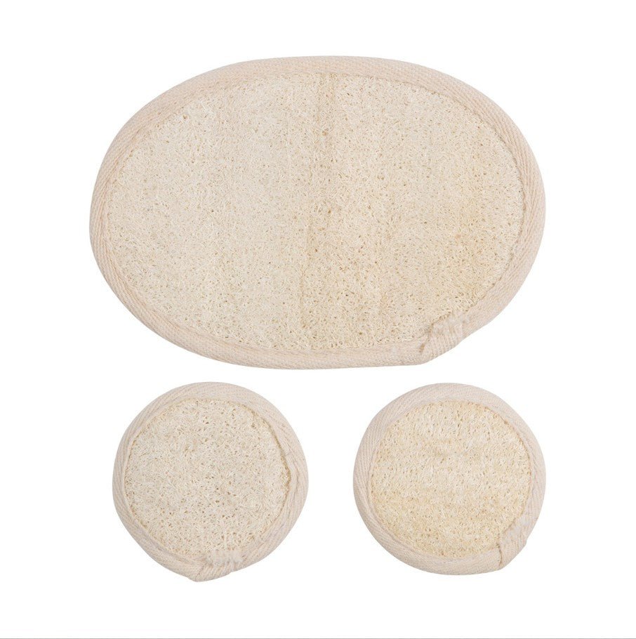 Glamour Us_CALA_Personal Care_Face and Body Loofah Pads 3 - piece Set__69298 The best affordable Latina and Mexican makeup, beauty and cosmetics supply store in Chula Vista, San Diego