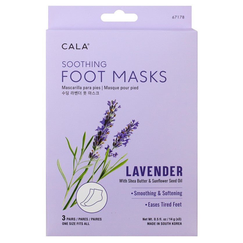 Glamour Us_CALA_Personal Care_Lavender Soothing Foot Mask 3 - pair Set__67178 The best affordable Latina and Mexican makeup, beauty and cosmetics supply store in Chula Vista, San Diego