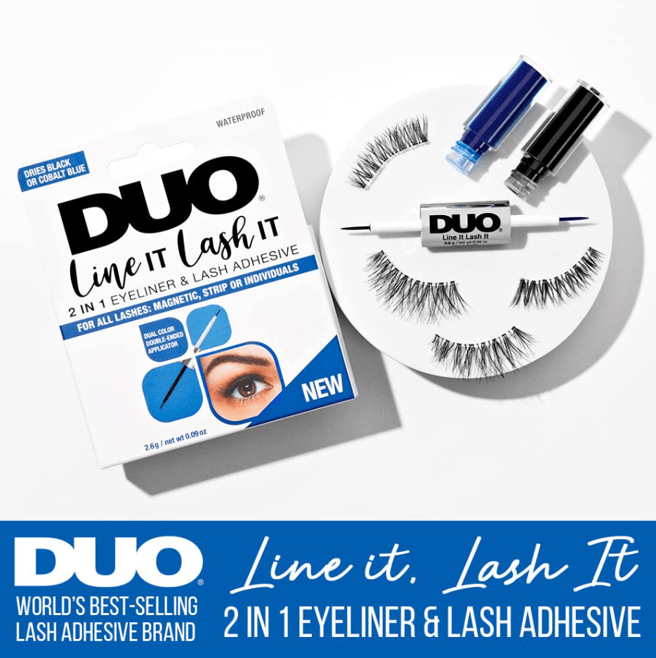 Glamour Us_DUO_Lashes_Black/ Cobalt Blue Line It Lash It Eyeliner &amp; Lash Adhesive__