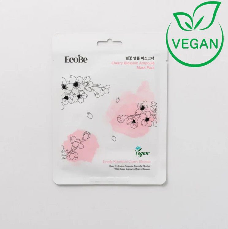 Glamour Us_EcoBe_Skincare_Cherry Blossom Ampoule Facial Sheet Mask__ECOBFFM-CB The best affordable Latina and Mexican makeup, beauty and cosmetics supply store in Chula Vista, San Diego