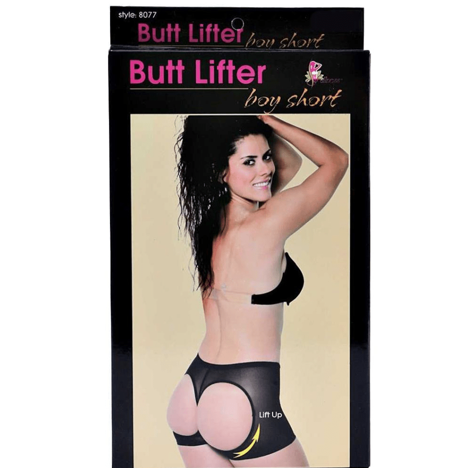Glamour Us_Fullness_Panties_Butt Lifter Boy Short_Black S_8077 - BLS The best affordable Latina and Mexican makeup, beauty and cosmetics supply store in Chula Vista, San Diego