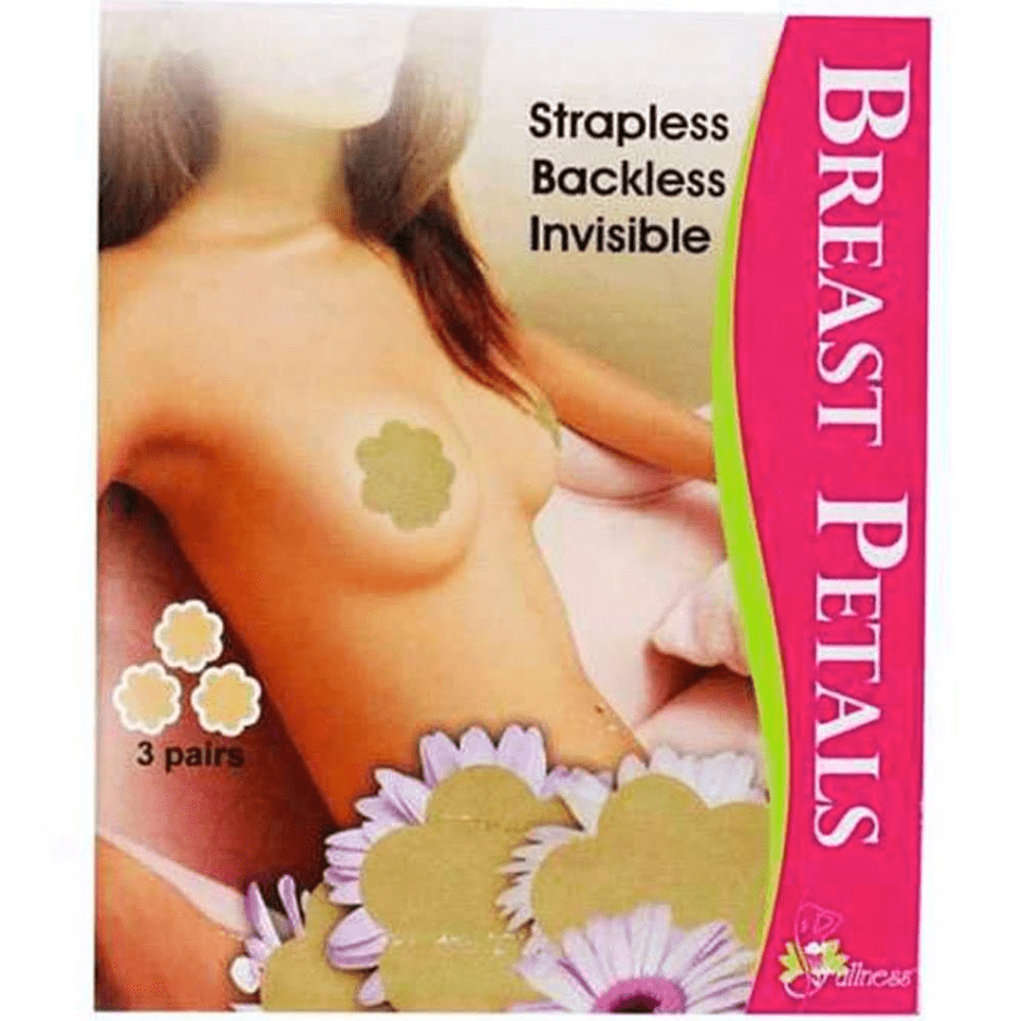 Glamour Us_Fullness_Bras_Strapless Backless Invisible Breast Petals 3 Pairs_Black_2006B