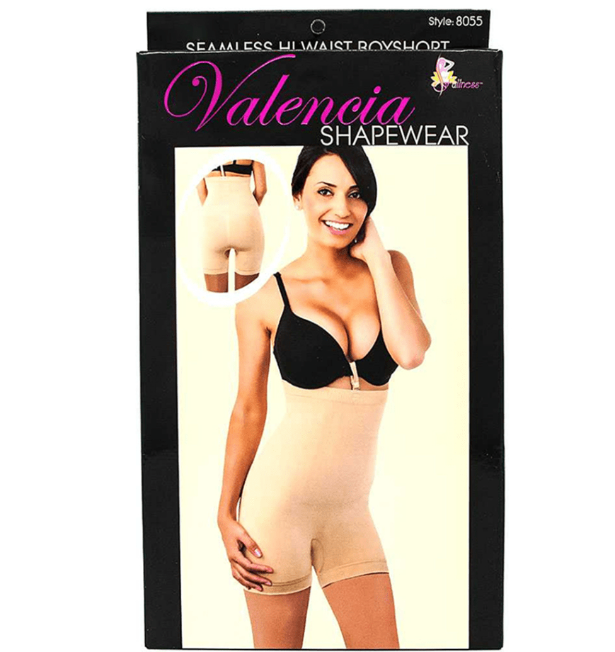 Glamour Us_Fullness_Panties_Valencia Seamless Hi - Waist Boy short Shapewear_Black S/M_8055 - BLSM The best affordable Latina and Mexican makeup, beauty and cosmetics supply store in Chula Vista, San Diego