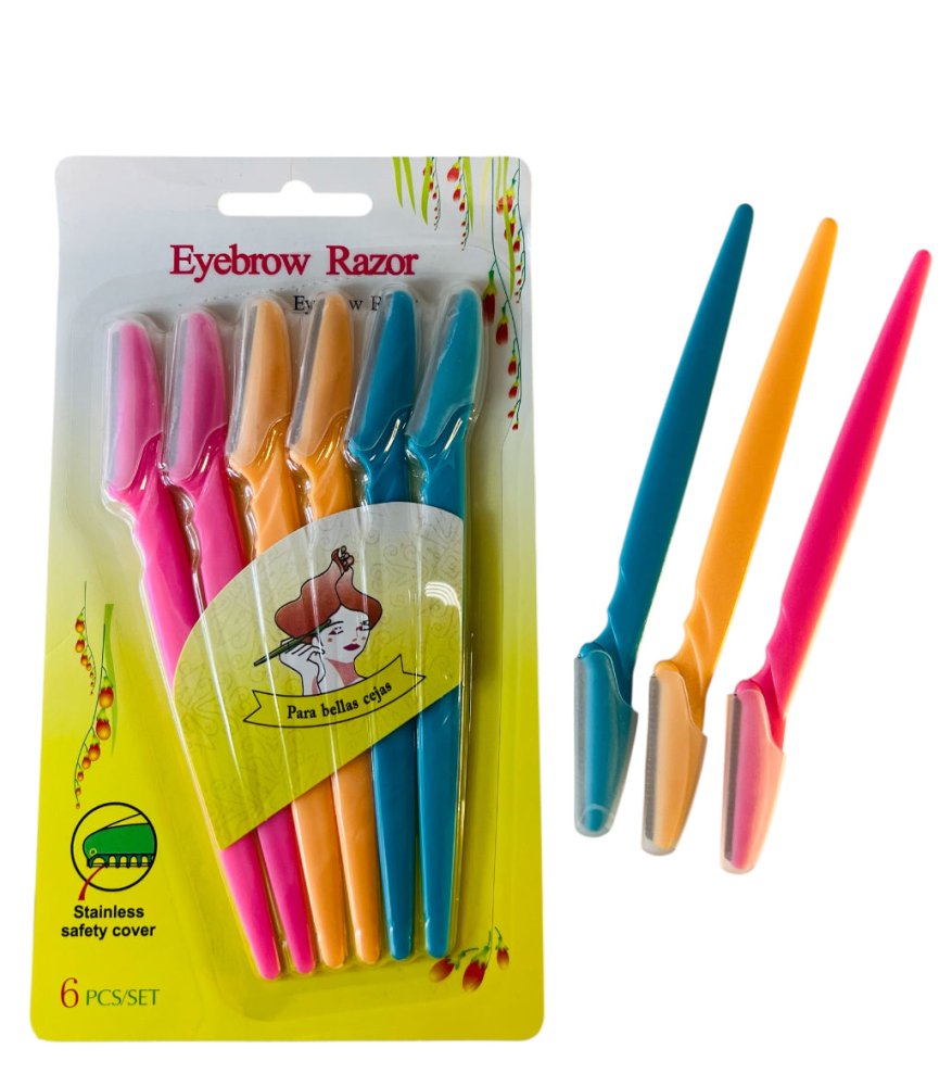 Glamour Us_Glamour Us_Tools &amp; Brushes_Eyebrow Razor Set Pack_6 Piece set_LI - 0001B3 - 6 The best affordable Latina and Mexican makeup, beauty and cosmetics supply store in Chula Vista, San Diego