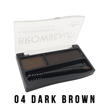 Glamour Us_Italia Deluxe_Makeup_BrowBeauty Eyebrow Powder Kit_Dark Brown_2310-04 The best affordable Latina and Mexican makeup, beauty and cosmetics supply store in Chula Vista, San Diego
