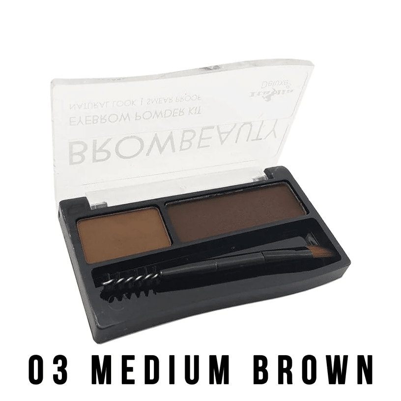 Glamour Us_Italia Deluxe_Makeup_BrowBeauty Eyebrow Powder Kit_Medium Brown_2310-03 The best affordable Latina and Mexican makeup, beauty and cosmetics supply store in Chula Vista, San Diego