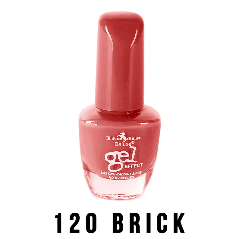 Glamour Us_Italia Deluxe_Nails_Gel Effect Nail Polish_Brick_120 Latina makeup, beauty and skincare supply store Mexican makeup products