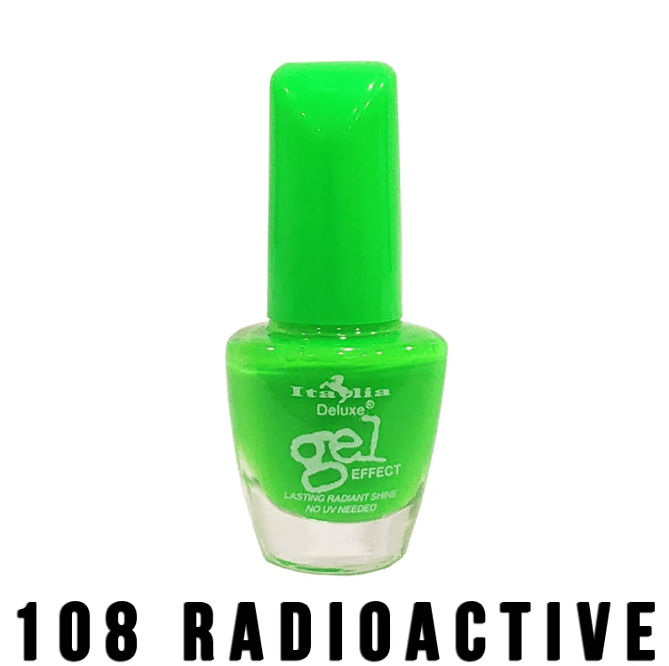 Glamour Us_Italia Deluxe_Nails_Gel Effect Nail Polish_Radioactive_108 Latina makeup, beauty and skincare supply store Mexican makeup products