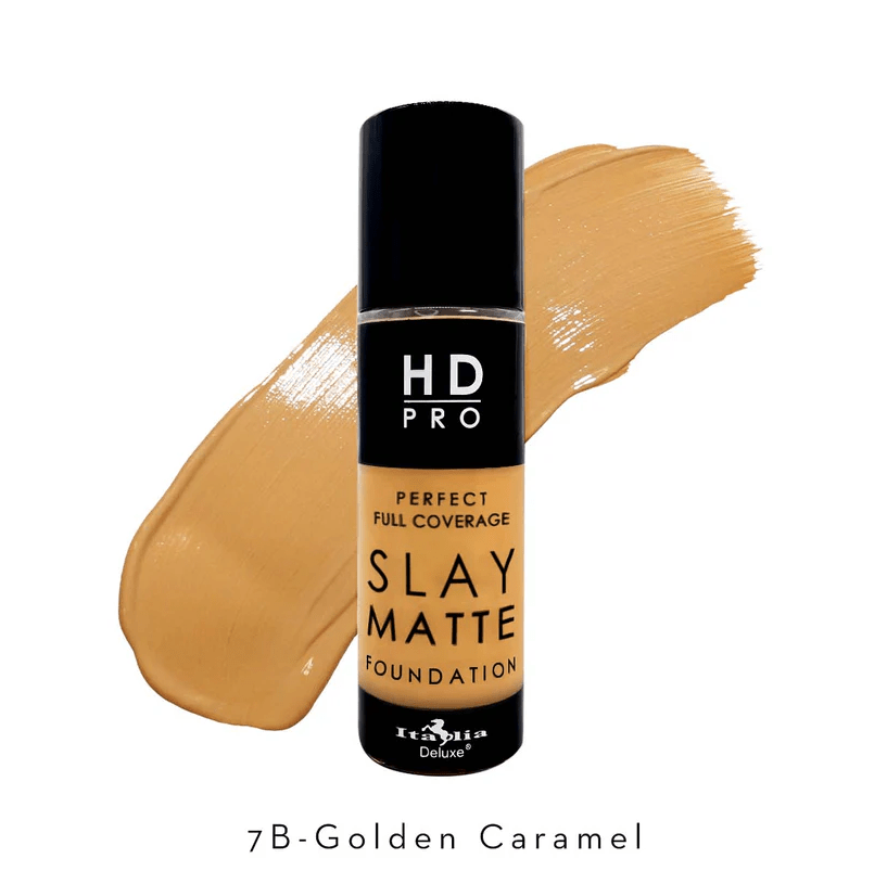 Glamour Us_Italia Deluxe_Makeup_HD Pro Perfect Full Coverage Slay Matte Foundation_Golden Caramel_119B-7B The best affordable Latina and Mexican makeup, beauty and cosmetics supply store in Chula Vista, San Diego