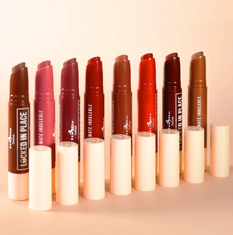 Glamour Us_Italia Deluxe_Makeup_Locked in Place Matte Lippies_Poderosa_193LPL - 01 Latina makeup, beauty and skincare supply store Mexican makeup products