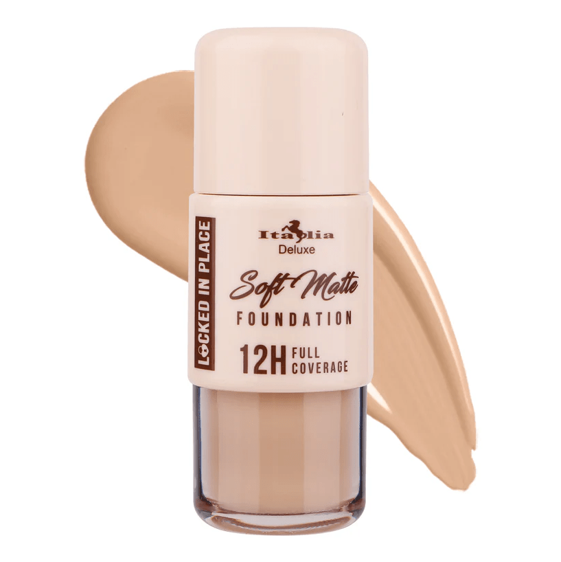 Glamour Us_Italia Deluxe_Makeup_Locked In Place - Soft Matte Foundation_Buff_870LSF-25 The best affordable Latina and Mexican makeup, beauty and cosmetics supply store in Chula Vista, San Diego