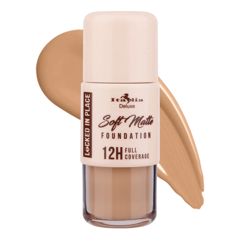 Glamour Us_Italia Deluxe_Makeup_Locked In Place - Soft Matte Foundation_Honey_870LSF-35 The best affordable Latina and Mexican makeup, beauty and cosmetics supply store in Chula Vista, San Diego