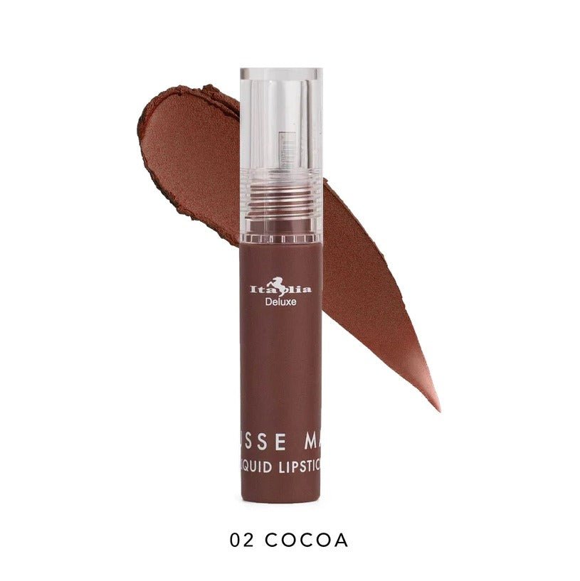 Glamour Us_Italia Deluxe_Makeup_Mousse Matte Liquid Lipstick_Cocoa_190 - 02 The best affordable Latina and Mexican makeup, beauty and cosmetics supply store in Chula Vista, San Diego