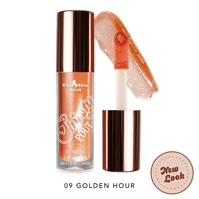 Glamour Us_Italia Deluxe_Makeup_Thirsty Pout High Shine Lip Gloss_Golden Hour_174-09 The best affordable Latina and Mexican makeup, beauty and cosmetics supply store in Chula Vista, San Diego