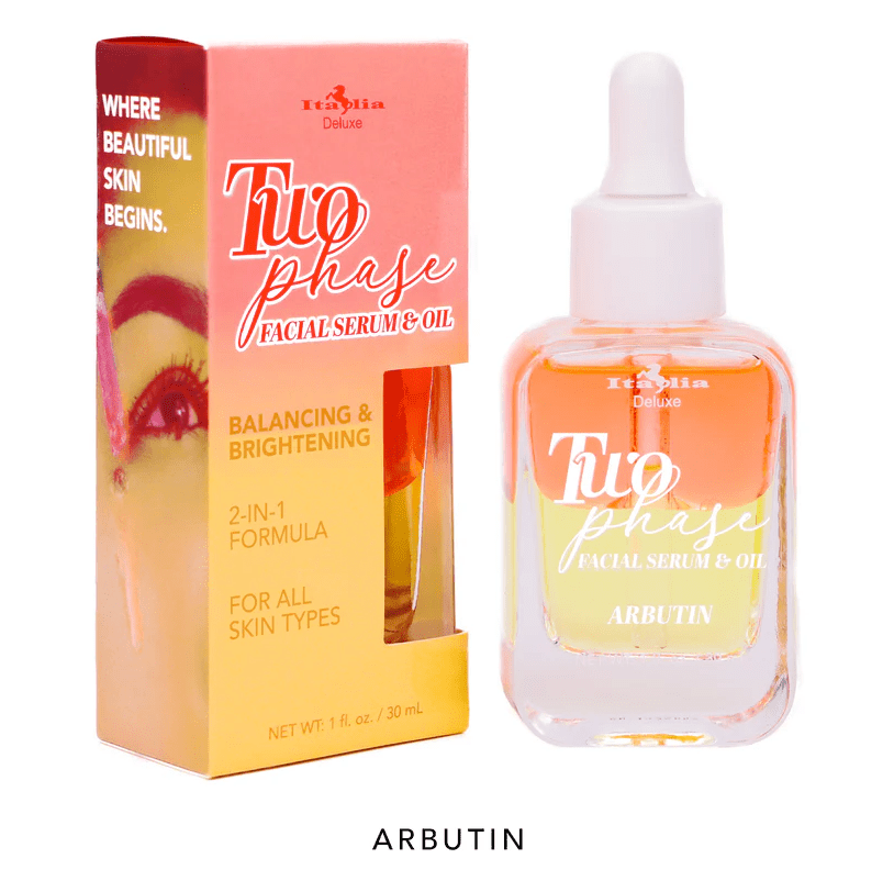 Glamour Us_Italia Deluxe_Skincare_Two Phase Facial Serum &amp; Oil_Arbutin_TPS - 02 The best affordable Latina and Mexican makeup, beauty and cosmetics supply store in Chula Vista, San Diego