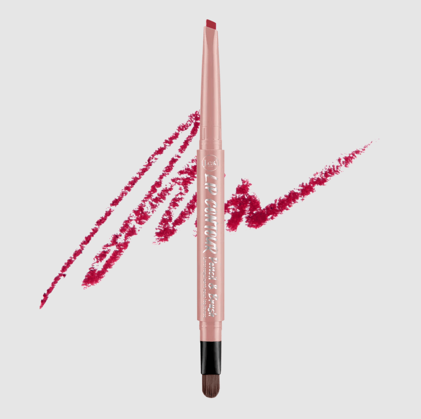 Glamour Us_Jcat_Makeup_Lip Contour Liner Pencil &amp; Brush_Garnet Red_LCP202 The best affordable Latina and Mexican makeup, beauty and cosmetics supply store in Chula Vista, San Diego
