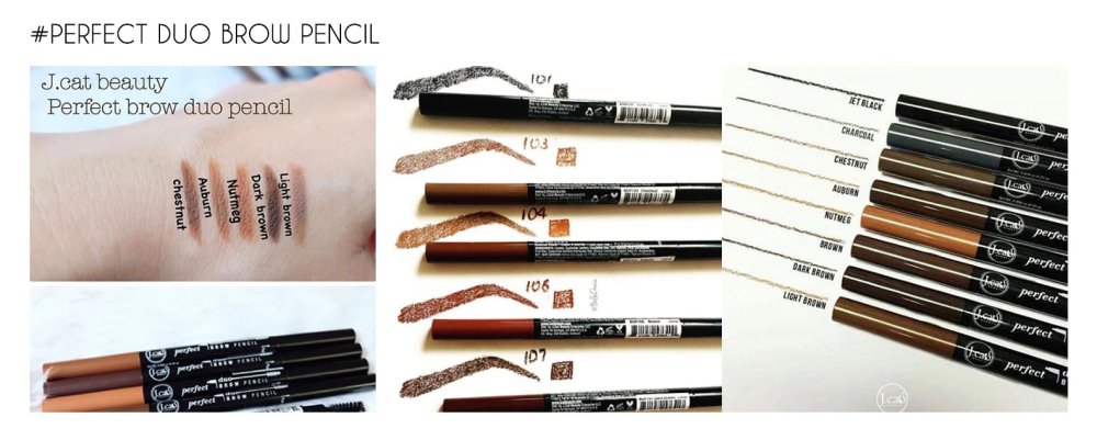 Glamour Us_Jcat_Makeup_Perfect Duo Eyebrow Pencil_Jet Black_BDP101 The best affordable Latina and Mexican makeup, beauty and cosmetics supply store in Chula Vista, San Diego