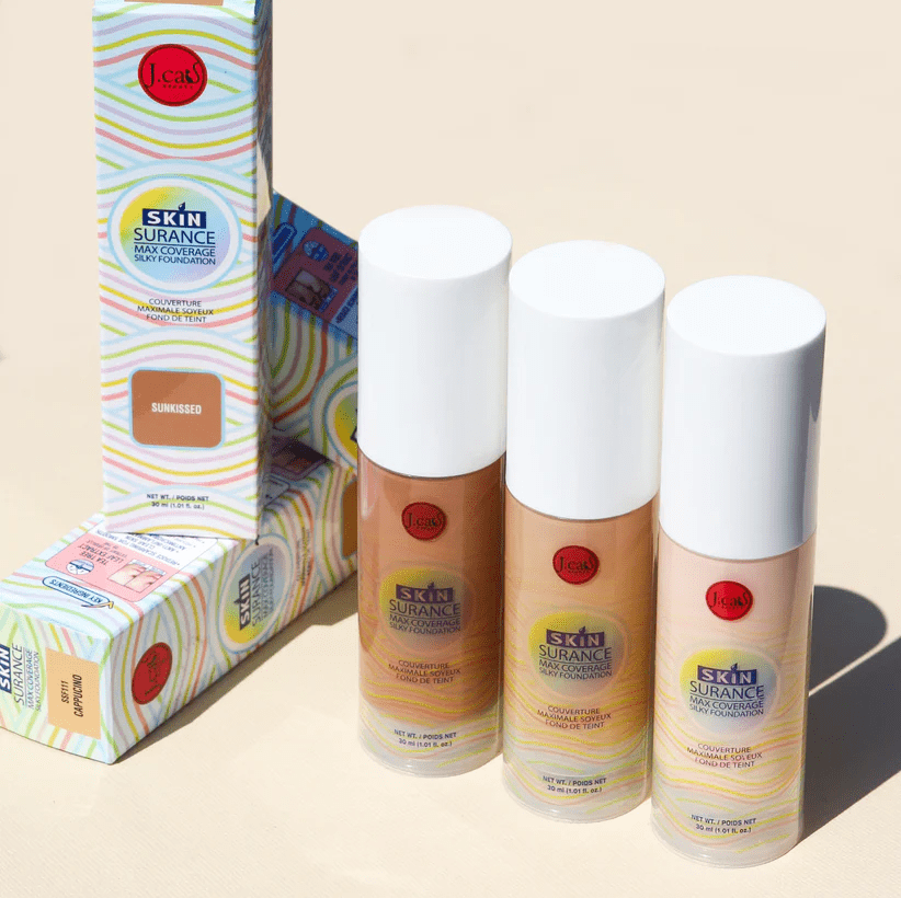 Glamour Us_Jcat_Makeup_Skinsurance Max Coverage Silky Foundation_Porcelain_SSF101 The best affordable Latina and Mexican makeup, beauty and cosmetics supply store in Chula Vista, San Diego