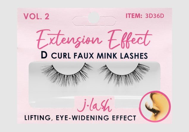 Glamour Us_JLASH_Lashes_3D36D D - Curl Extension Effect 3D False Lashes Volume 2__JL-3D36D The best affordable Latina and Mexican makeup, beauty and cosmetics supply store in Chula Vista, San Diego