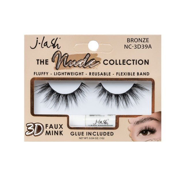 Glamour Us_JLASH_Lashes_Bronze - Nude Collection Faux Mink False Lashes__JL-NC-3D39A The best affordable Latina and Mexican makeup, beauty and cosmetics supply store in Chula Vista, San Diego