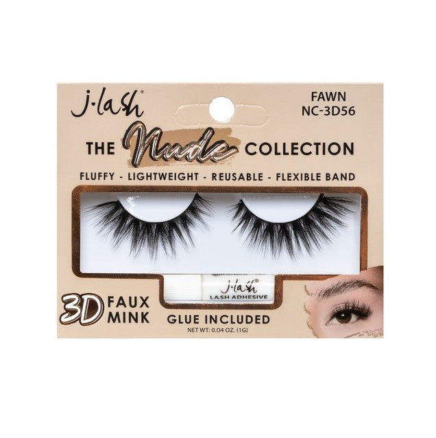 Glamour Us_JLASH_Lashes_Fawn - Nude Collection Faux Mink False Lashes__JL-NC-3D56 The best affordable Latina and Mexican makeup, beauty and cosmetics supply store in Chula Vista, San Diego