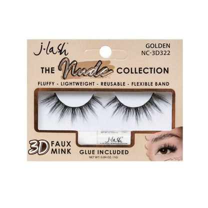 Glamour Us_JLASH_Lashes_Golden - Nude Collection Faux Mink False Lashes__JL-NC-ED322 The best affordable Latina and Mexican makeup, beauty and cosmetics supply store in Chula Vista, San Diego