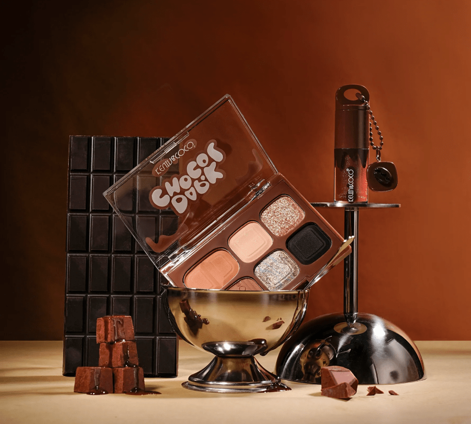 Glamour Us_Kevin &amp; Coco_Makeup_Dark Chocolate Eyeshadow &amp; Contour Palette with Lip Gloss__KC1327 The best affordable Latina and Mexican makeup, beauty and cosmetics supply store in Chula Vista, San Diego