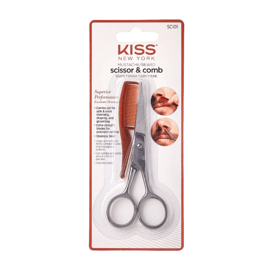 Glamour Us_Kiss_Tools &amp; Brushes_Mustache Scissors &amp; Comb Set__SCI01