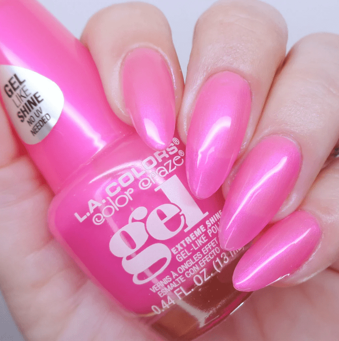 Glamour Us_L.A. Colors_Nails_Color Craze Extreme Shine Gel Polish_Pink Pie_CNL646