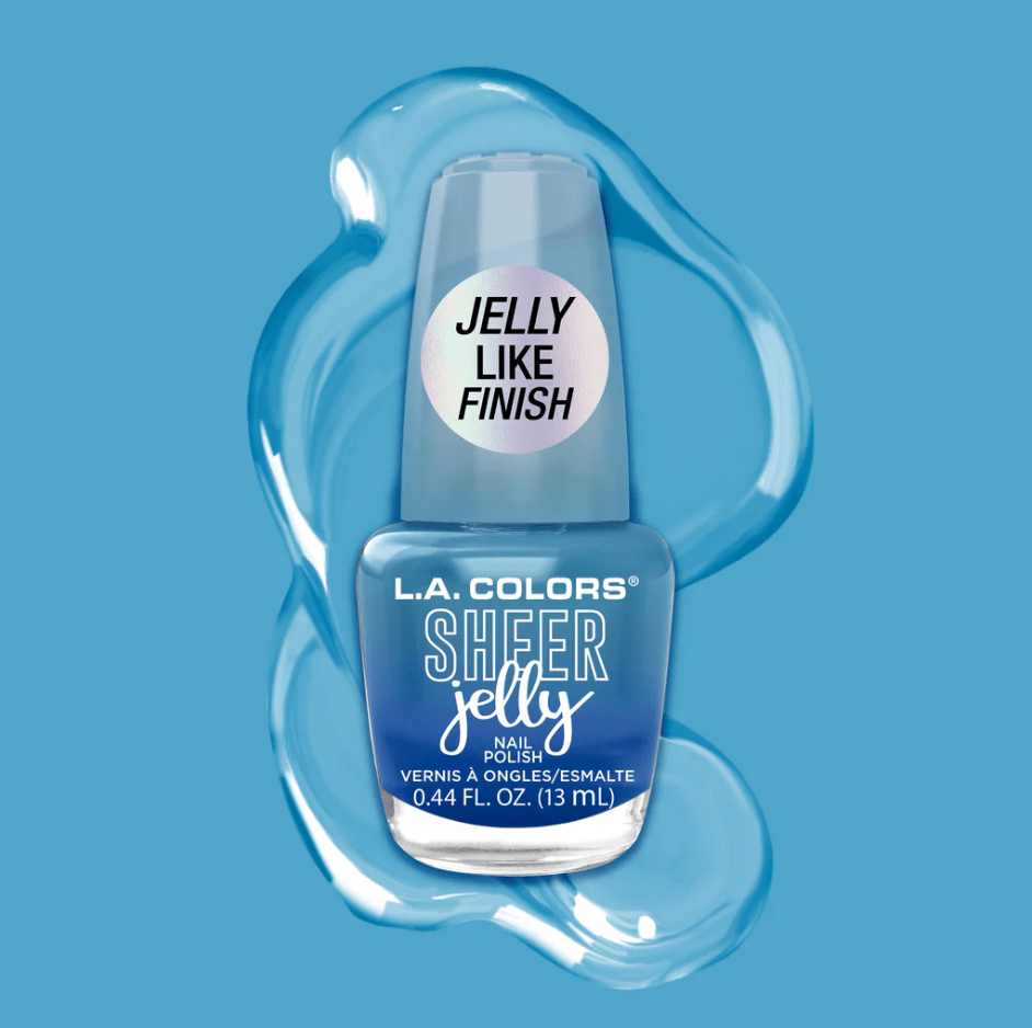 Glamour Us_L.A. Colors_Nails_Sheer Jelly Nail Polish_Wispy Blue_CNL727 The best affordable Latina and Mexican makeup, beauty and cosmetics supply store in Chula Vista, San Diego