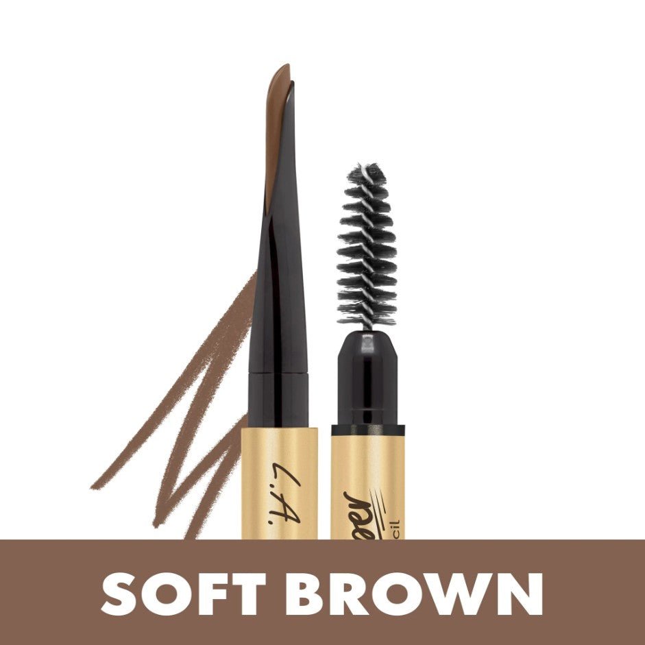 Glamour Us_L.A. Girl_Makeup_Brow Saber Eyebrow Shaping Pencil_Soft Brown_GBP367 The best affordable Latina and Mexican makeup, beauty and cosmetics supply store in Chula Vista, San Diego